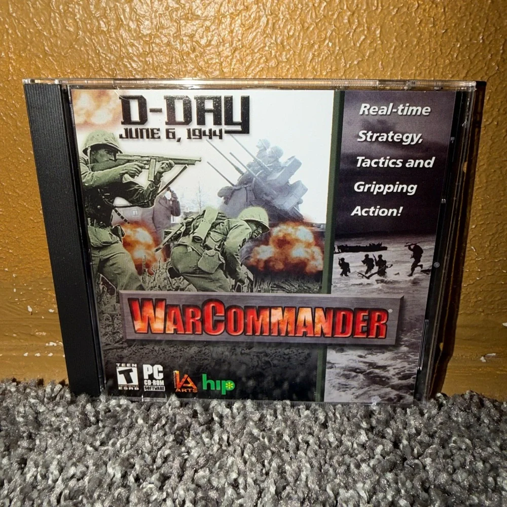 War Commander D-Day June 6,1944 PC CD-Rom Rated T For Teen Video Game 2003 Used.